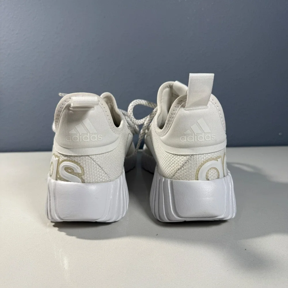 Adidas Kaptir 2.0 Mens Running Shoes White Knit Sneakers‎ IF7317 Size 10